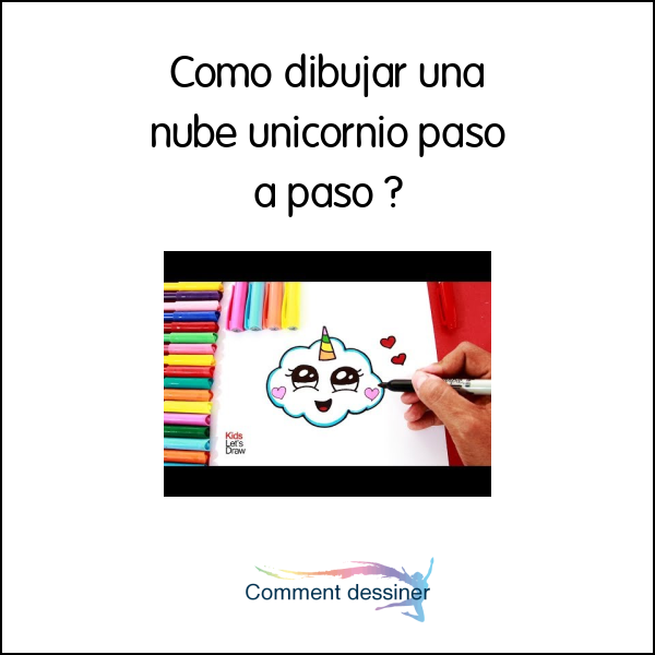 Como dibujar una nube unicornio paso a paso